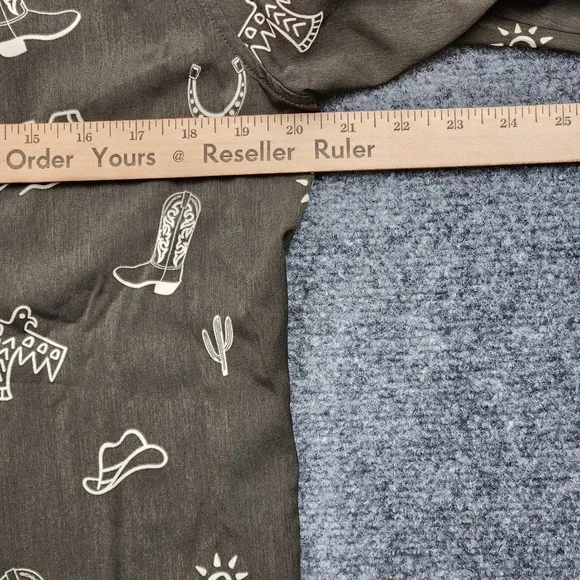 Ariat Shirt Womens Medium Brown Western Desert Print Button Front Long Sleeve - Picture 6 of 9